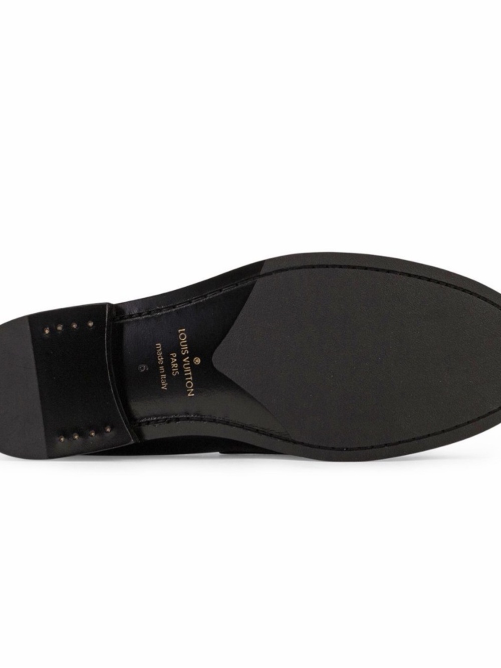 Men's Black Leather Chain-Accent Loafers - Picture 5 of 14